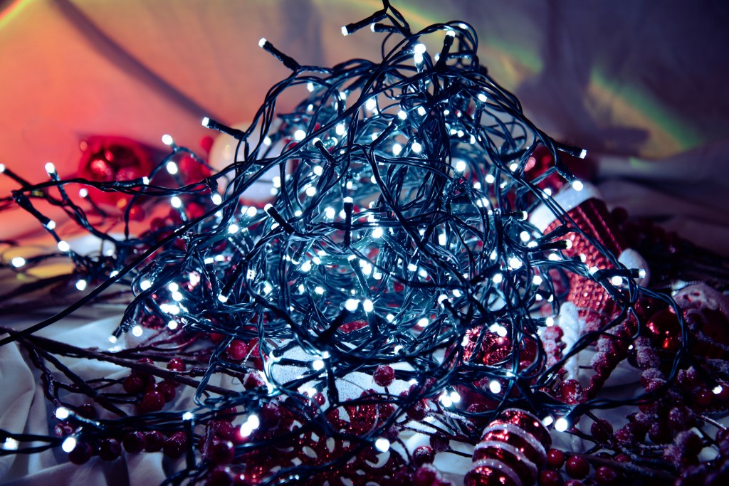 Pile of tangled lights